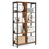 VASAGLE Regal mit 4 Ebenen, Bücherregal, Standregal mit 8 Fächern, für...