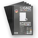 SIGNZ Klemmhefter DIN A4, 5 Stück, schwarz, Für bis zu 30 Blatt, CO2-neutral...