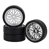 Amagogo 4-teiliges RC-Reifen-Ersatz-Radfelgen- und Reifen-Set für 1:18...