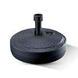 GARDENIX Sonnenschirmständer Rund Anthrazit Rattanoptik aus Kunststoff...