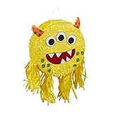 Relaxdays Pinata, lustiges Monster, zum Aufhängen, Kinder, Mädchen & Jungs,...