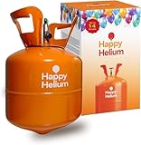 Happy Helium Gasflasche für 14 Luftballons – Helium Balloon Gas, Ballongas...