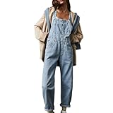 Latzhose Damen Jeans Ärmelloser Blau,Jeanslatzhose Damen Stretch...