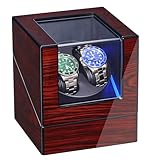 ANWBROAD Automatische Uhrenbeweger Box 2 uhren 4 Drehmodis Uhrenbeweger...