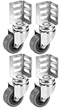 Dörner + Helmer Lenkrollen mit Winkelblech, 4er-Set, 50mm x 22mm, 120kg...
