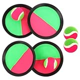 RISVOWO Klebetuch Strandspiele Klebeball Strandspielzeug Wurfspiel mit 4...