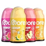 MORE Zerup, Zero Sirup mit echten Fruchtextrakten, 4er Bundle, 4 x 65 ml (bis 32...