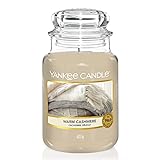 Yankee Candle Duftkerze im Glas (groß) | Warm Cashmere | Brenndauer bis zu 150...