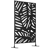 Outsunny Gartensichtschutz 122 x 198 cm Balkon Sichtschutz mit Ständer,...