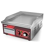 EGGKITPO Elektrische Grillplatte Profi Gastro Gusseisen Grillplatte mit 35×44...