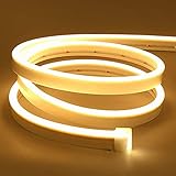 Lamomo LED Strip 2M, Warmweiss 12V Dimmbar Neon LED Streifen, Wasserdicht 3000K...