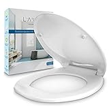 Lavur Toilettendeckel in weiß mit Absenkautomatik - farbechter WC Sitz aus...