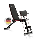 DH FitLife Hantelbank klappbar mit Curlbank & Beinstrecker | Weight Bench |...