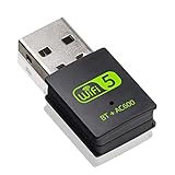 RUIZHI Bluetooth Dongle, AC600Mbit/s USB WLAN Adapter PC Dual Band 2,4G/5,8GHz,...