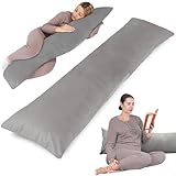 Totsy Baby Seitenschläferkissen mit Bezug Velvet 40 x 145 cm - Komfortkissen...