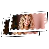 2pcs Autosonnenblenden-Kosmetikspiegel mit Beleuchtung, LED Make-up-Spiegel für...