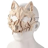 UNOLIGA Japanische Halloween Maske Skull Mask Werwolf Maske, Halloween Skelett...