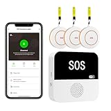 PILSAMAS 3er Pack WiFi Samrt Notrufknopf für Senioren auf Handy, 150M Kabellos...