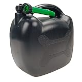 cartrend Benzinkanister, 20 l, robuster Kunststoff, schwarz, Benzinkanister für...