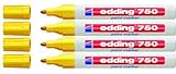 edding Lackmarker 750 Industrie, 2-4 mm (4er Pack, Gelb)