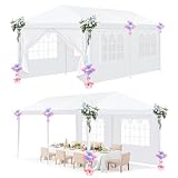 HOTEEL Pavillon 3x6m wasserdicht stabil Winterfest, Partyzelt mit 6 Abnehmbare...