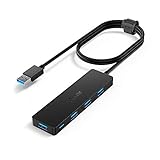 Aceele USB Hub 3.0 mit verlängertem 120cm Kabel, Ultra dünn USB Hub auf 4 USB...