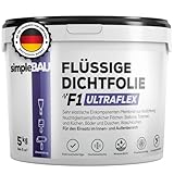 simpleBAU - Flüssigfolie Dichtfolie F1 Ultraflex 5 KG, Gebrauchsfertig...