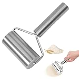 Edelstahl Teigroller Nudelholz, Anti-Rost Kuchenblechroller für Pasta, Cookies,...