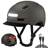 Shinmax Fahrradhelm Herren Damen, Helm Fahrrad mit USB Licht 5 Modi Fahrradhelm...