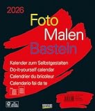 Foto-Malen-Basteln Bastelkalender schwarz groß 2026: Fotokalender zum...