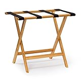 Relaxdays Kofferständer Holz HxBxT 50 x 60 x 37,5 cm Kofferbock aus Bambus mit...