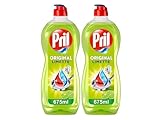 PRIL Original Limette (2x 675 ml), Handgeschirrspülmittel mit höchster...