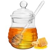 WPPQWP 300ml Honigspender, Honigglas mit Honiglöffel, Versiegelter Honigtopf,...