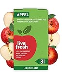 LiveFresh Apfel Saftbox 3 Liter | Kaltgepresst | Aus 100% frischen Äpfeln |...