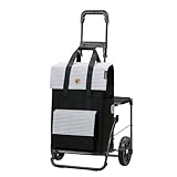 Andersen Shopper Komfort mit Sitz und 49 Liter Tasche Milla schwarz