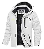 TACVASEN Herren Winter Winddichte Winterjacke Warme Fleece-Futter Ski...