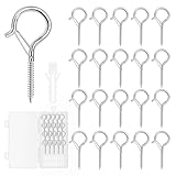 VMUTGA 20 Stück Schraubhaken Edelstahl, Haken zum Schrauben mit Sicherung,...