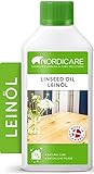 Nordicare Leinöl [500ml] für Holz zum Holzschutz I Leinöl Firnis Holzöl für...