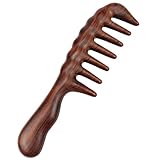 Haarkamm zum Entwirren - Breitzahn Holz Grober Kamm für Locken und lange Haare...