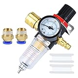 Druckluft Wartungseinheit Druckminderer 1/4', Druckluft Regler mit...