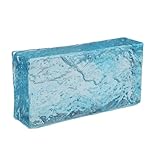 Fuchs Design Glasziegel Glasklinker Crystal Collection Rock Azur, ca. 20x10x5 cm...