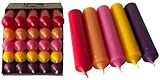Kerzenfarm Hahn kurze Stabkerzen Bunt - Kerzenset 25 Stück - Premium Qualität...