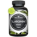 L-Arginin - 365 vegane Kapseln - 4500mg pflanzliches L Arginin HCL aus...