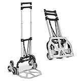 Juskys Treppensackkarre klappbar & bis 80 kg belastbar - Alu Mini Sackkarre für...