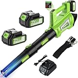 Laubbläser Akku, 8000mAh(2x4,0Ah), Akku Laubsauger Mit Akku Und...