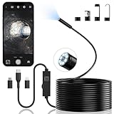 Endoskopkamera mit Licht, Qimic HD Endoskopkamera Handy mit 8 LED Licht, Kein...