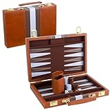 Backgammon Set 2 Spieler Klassisches Backgammon-Set für Erwachsene Brettspiel...