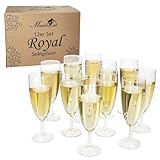 MamboCat 12er Set Royal Sektgläser I 140ml, Höhe 16cm I modernes klares...