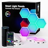 Yeexppz Hexagon LED Panels,10Pack RGB-IC Smart Wandleuchte Sechseck LED wand,...