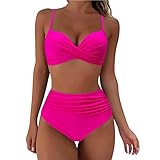 Bikini Damen Set Wickel Sexy Push Up Bikini Oberteil Bauchweg High Waist Bikini...